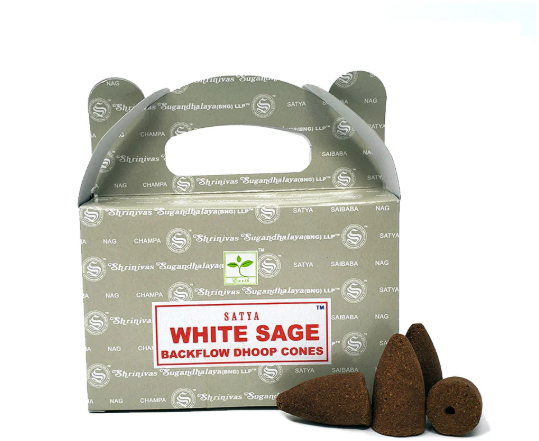 Conos de Incienso para Fuentes - SATYA Salvia Blanca